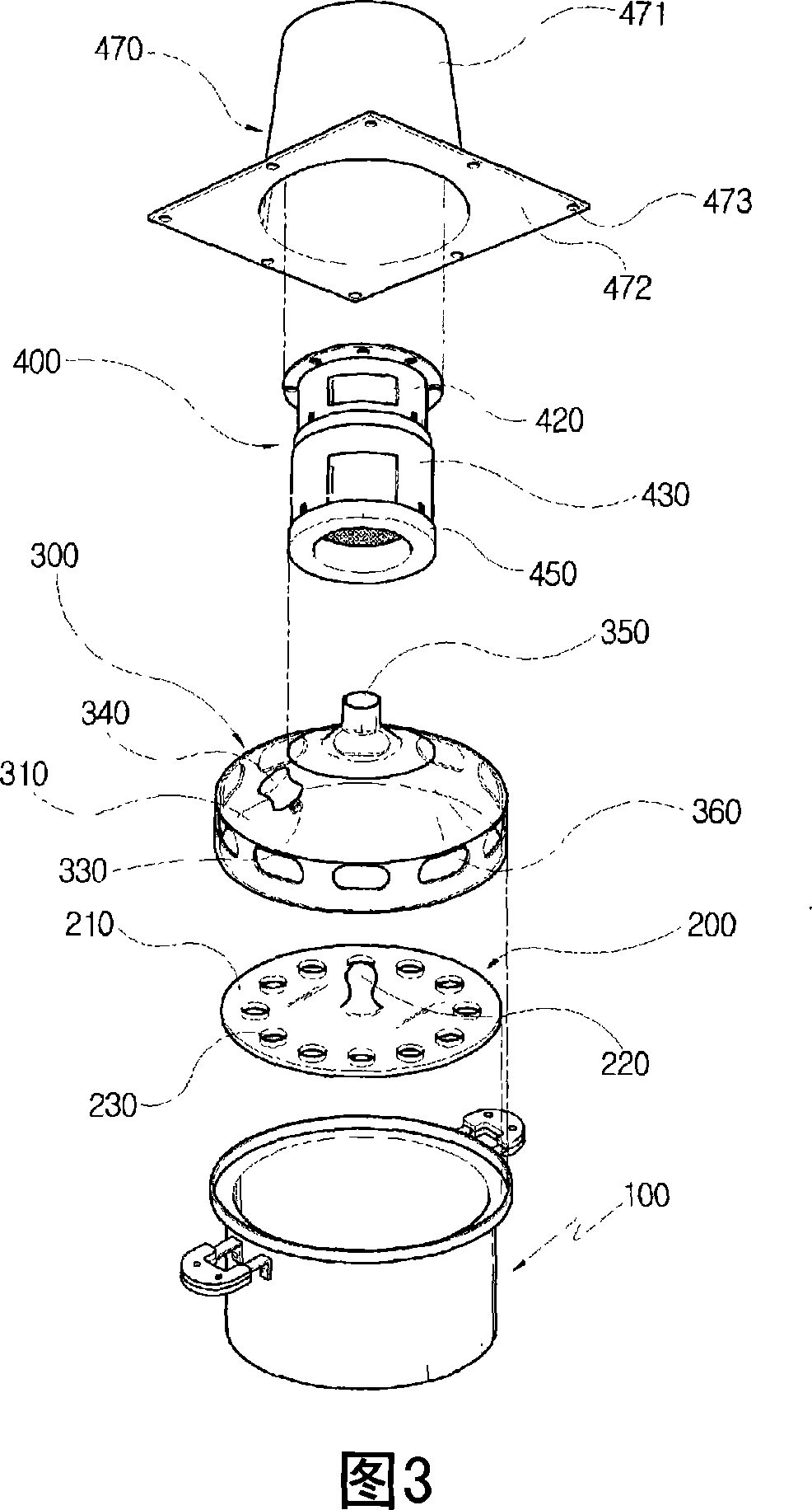 Apparatus for discharging the smell in the lid of cooking receptacle