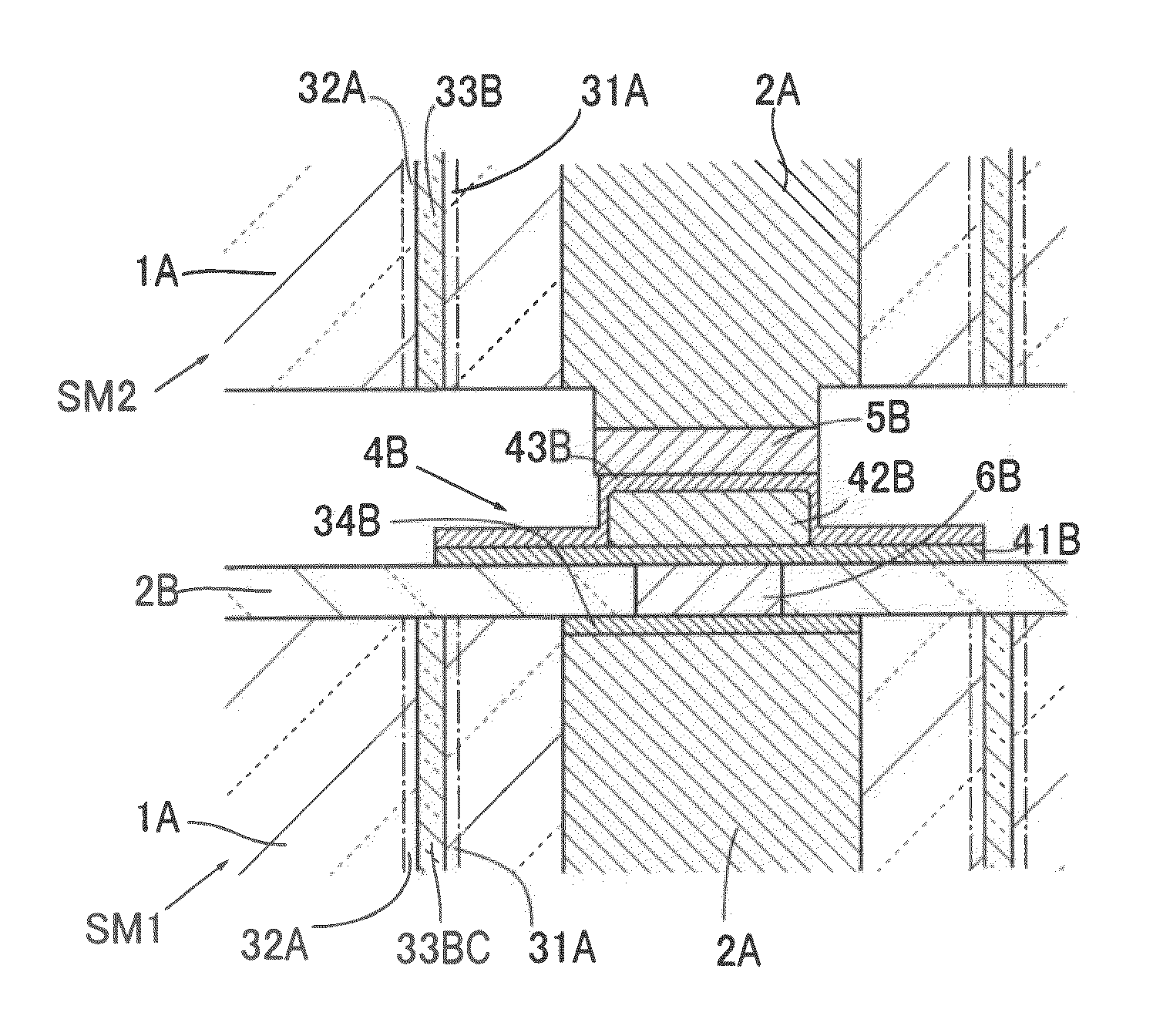 Electronic device, conductive composition, metal filling apparatus, and electronic device manufacturing method