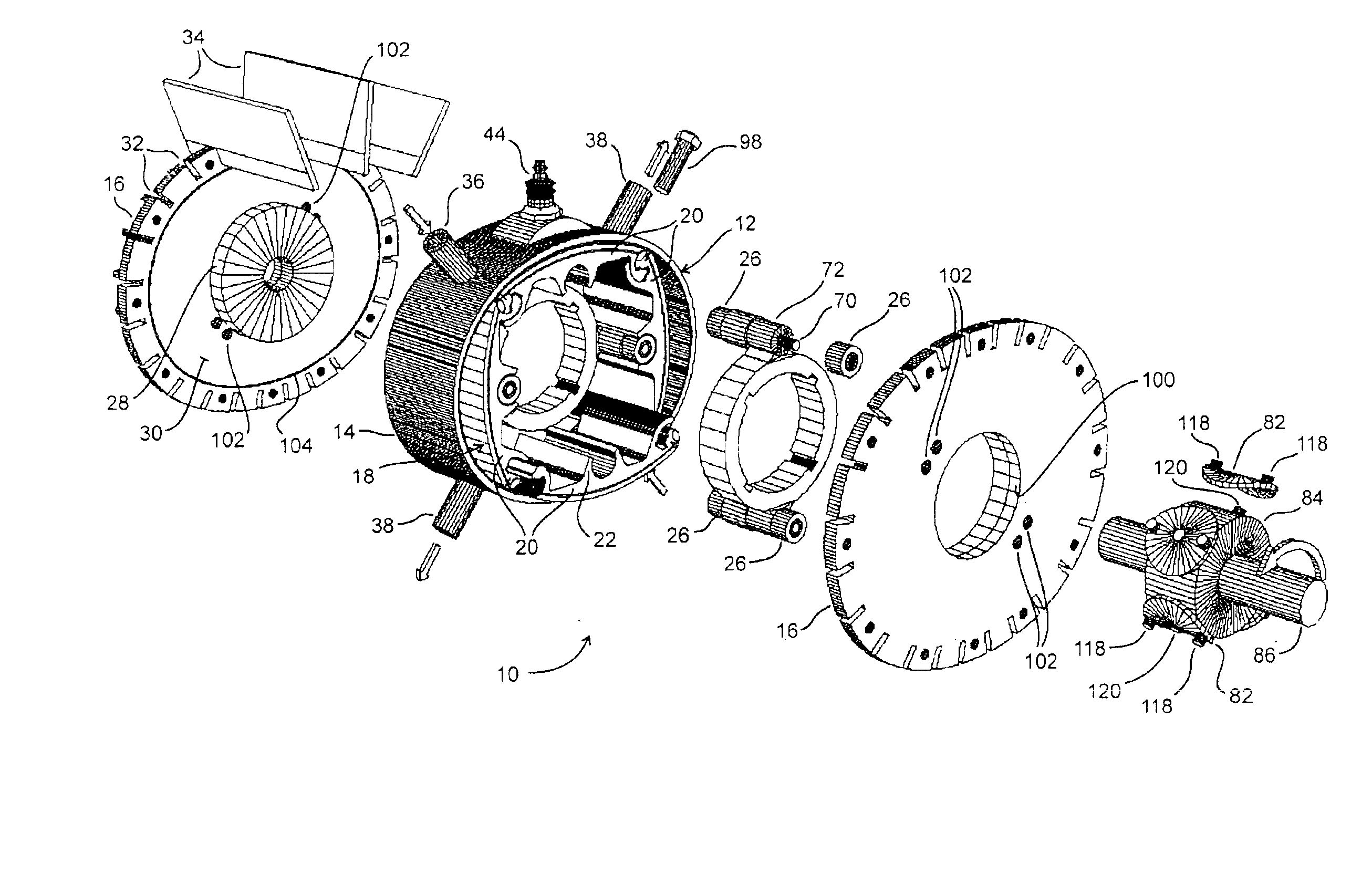 Quasiturbine (Qurbine) rotor with central annular support and ventilation