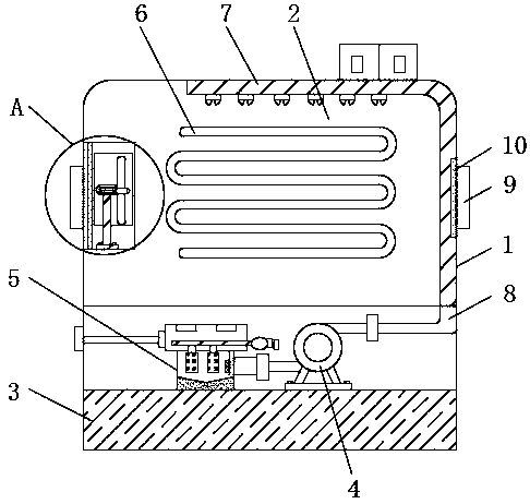 Aquatic feed box type drying device for pseudosciaena crocea