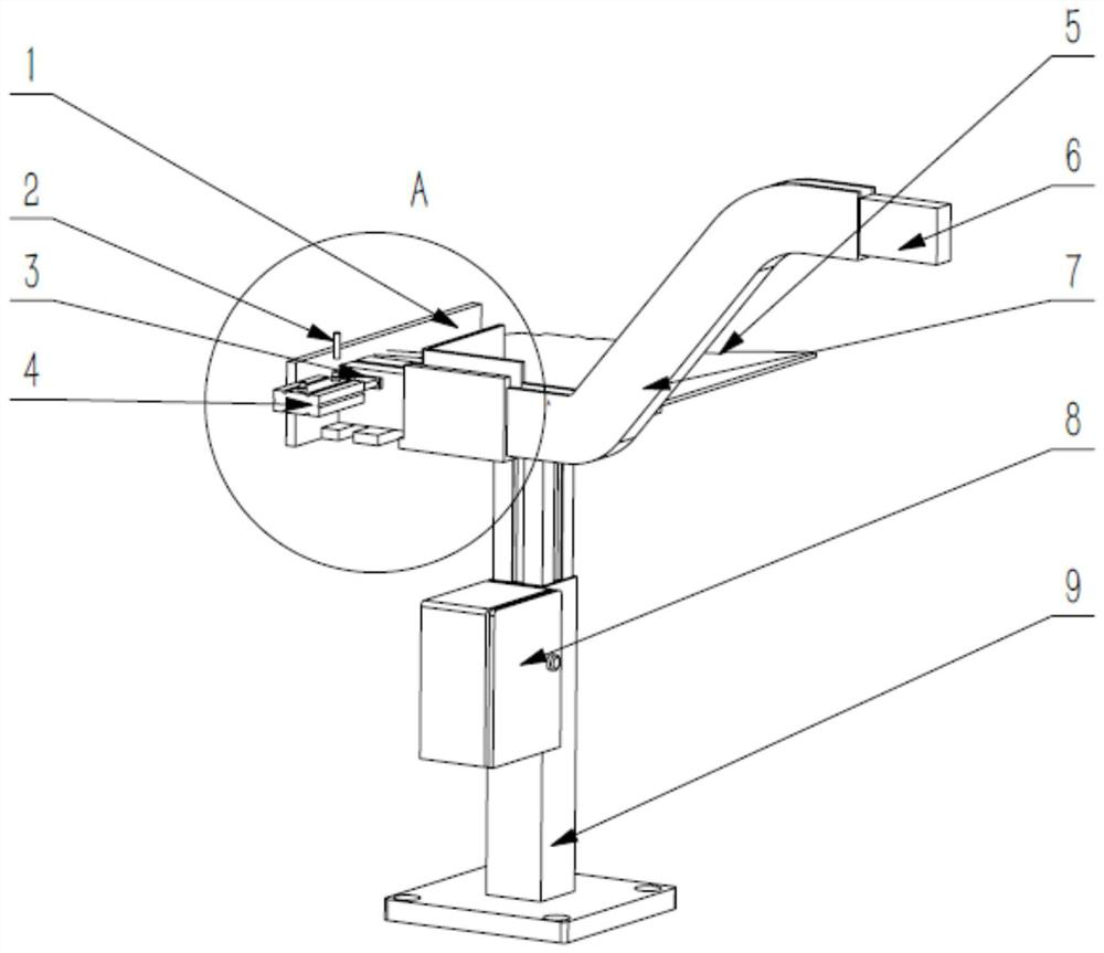 Air cylinder type cigarette packet arranging device of cigarette packet conveying channel