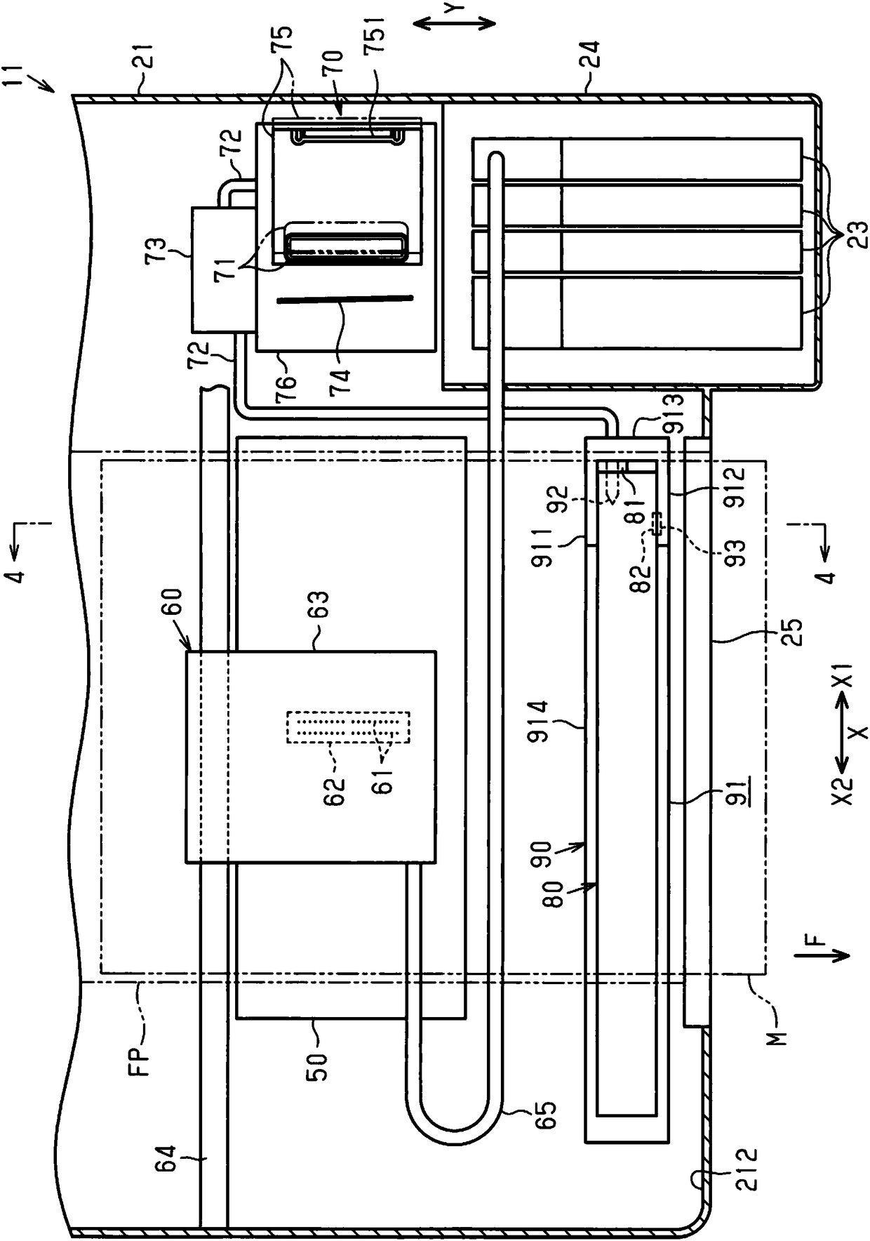 Liquid spraying device