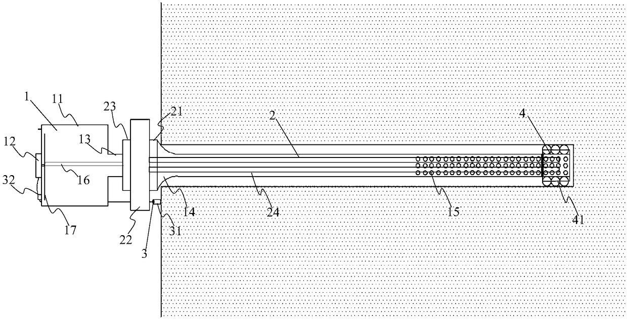 Secondary support grouting anchor rod with self-adaptive function