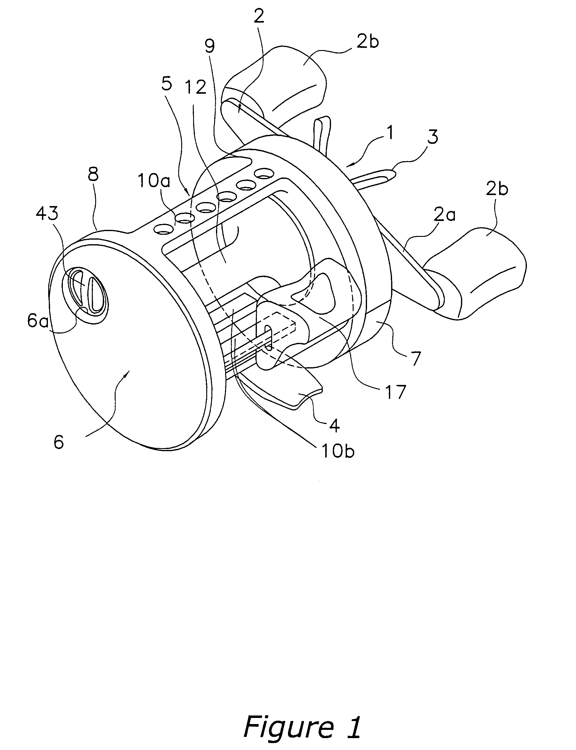 Braking device for a dual bearing reel