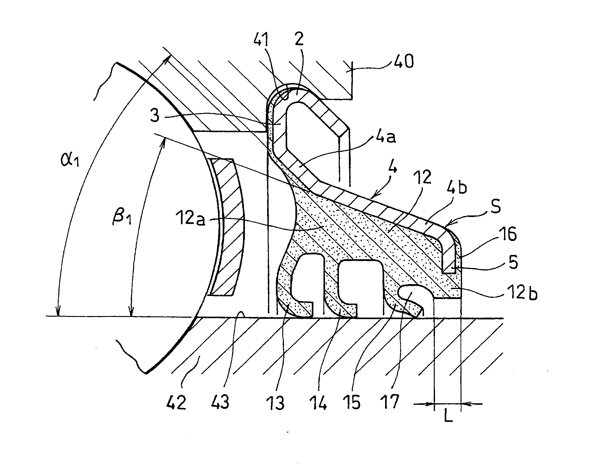 Bearing seal and mold assembly for forming such bearing seal