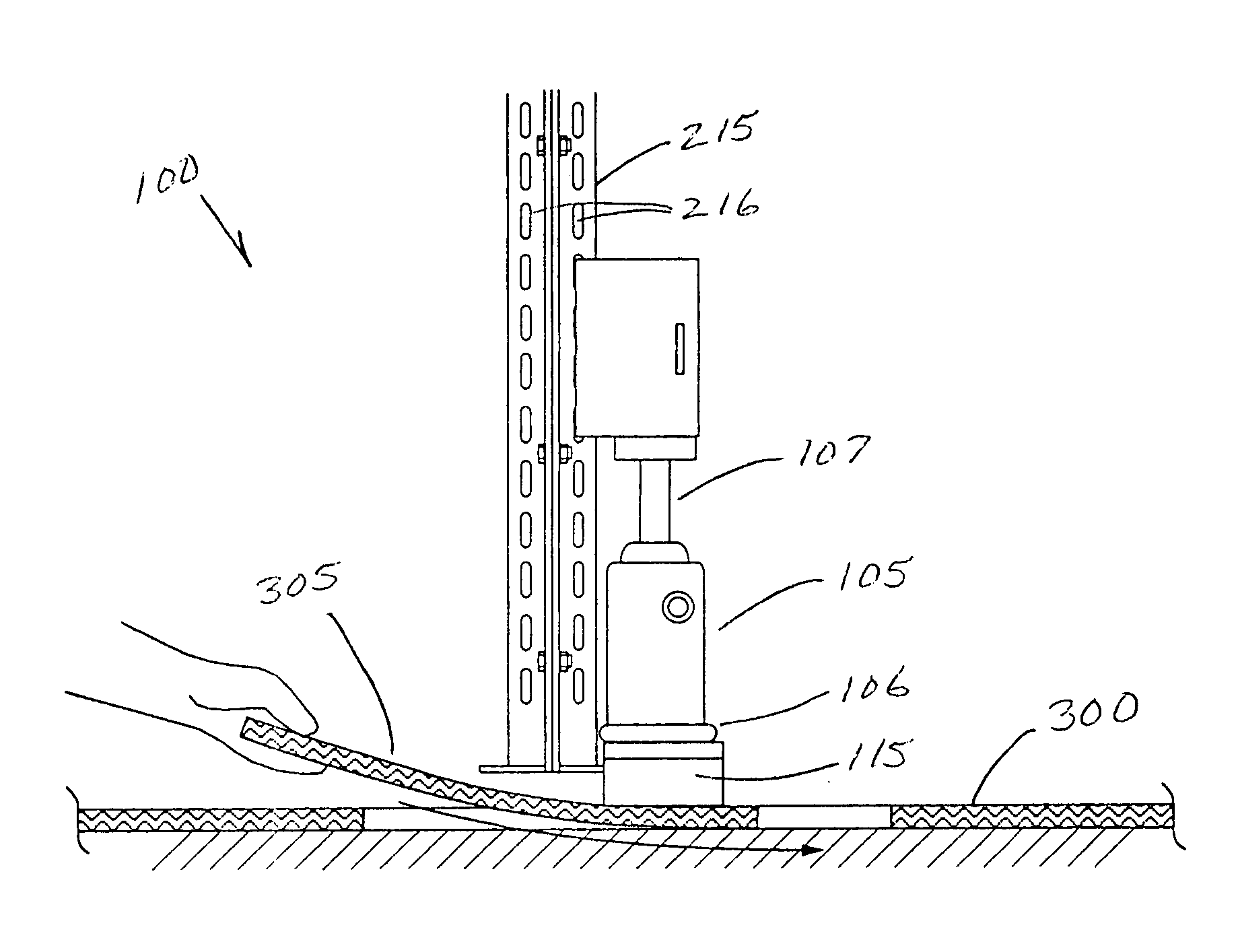 Method and apparatus for installing sectional flooring