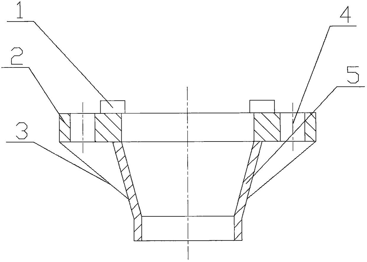 Compression-resisting flange easily achieving alignment