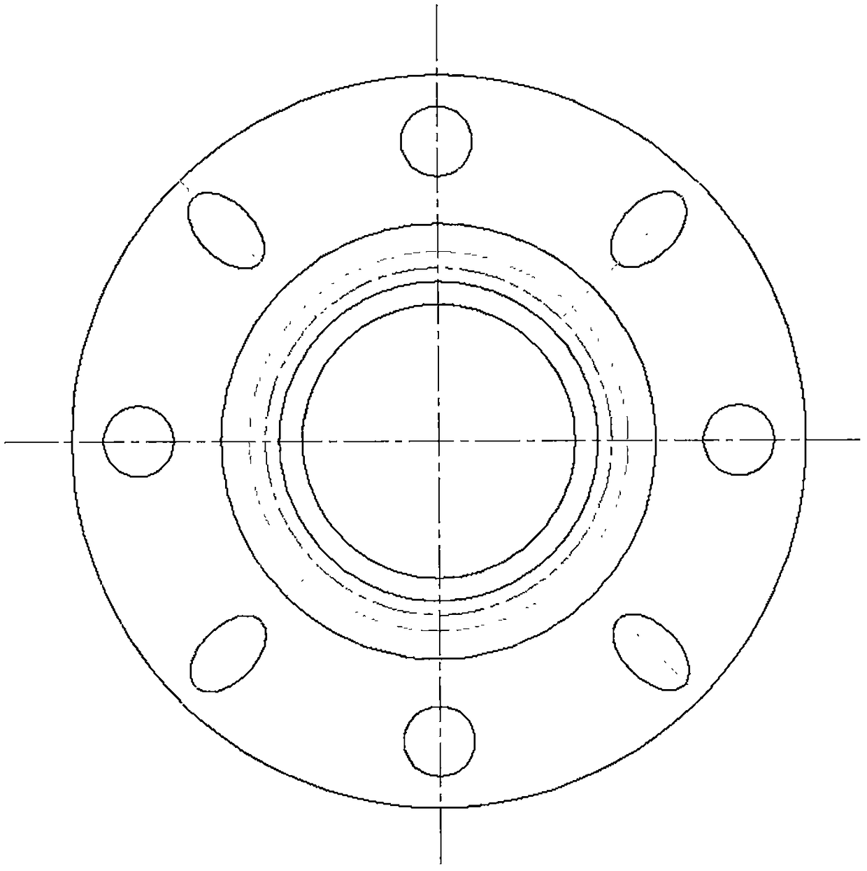 Compression-resisting flange easily achieving alignment
