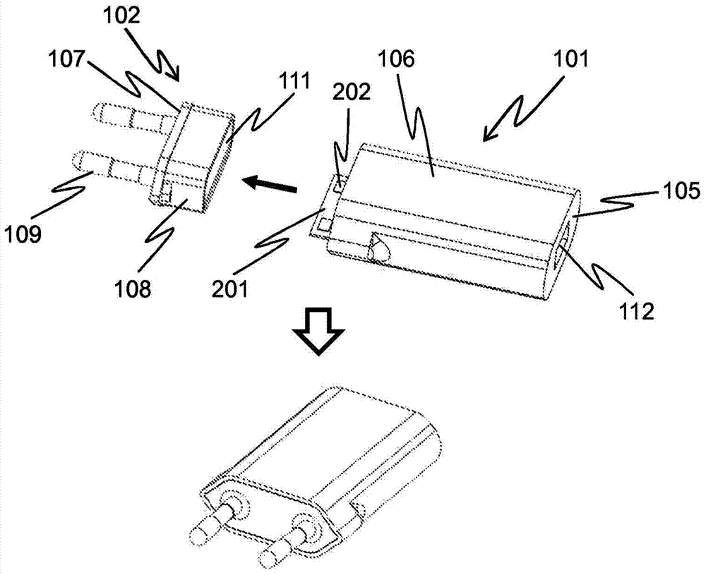 Housing structure for an electrical device