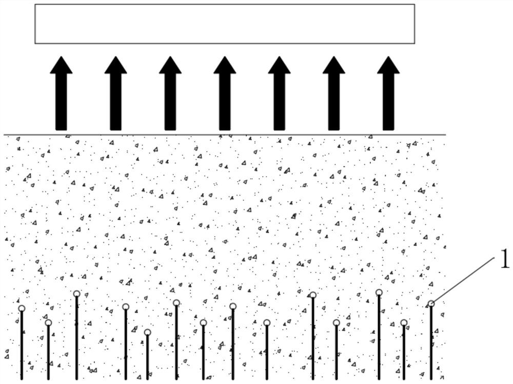 Gap forming type hardened soil treatment method