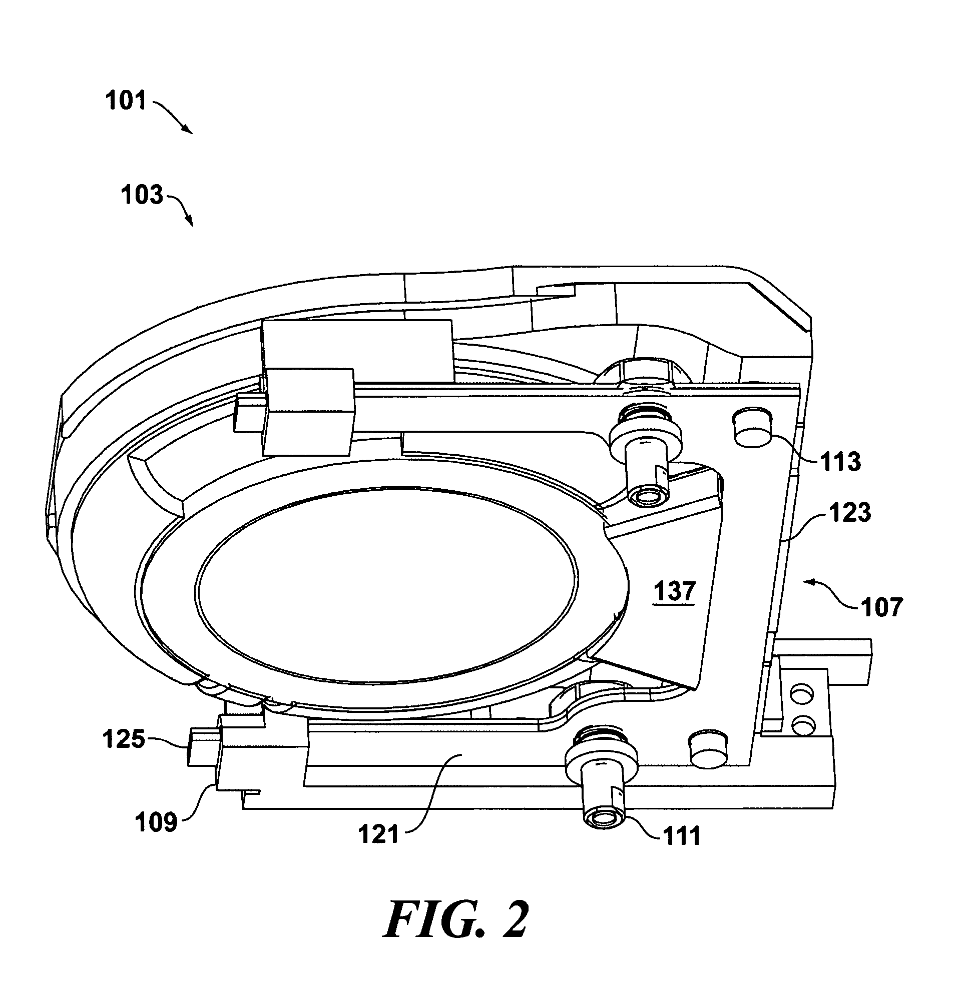 Vibration isolation system for synthetic jet devices