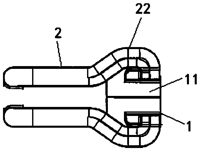 Clamping device for fixing connector