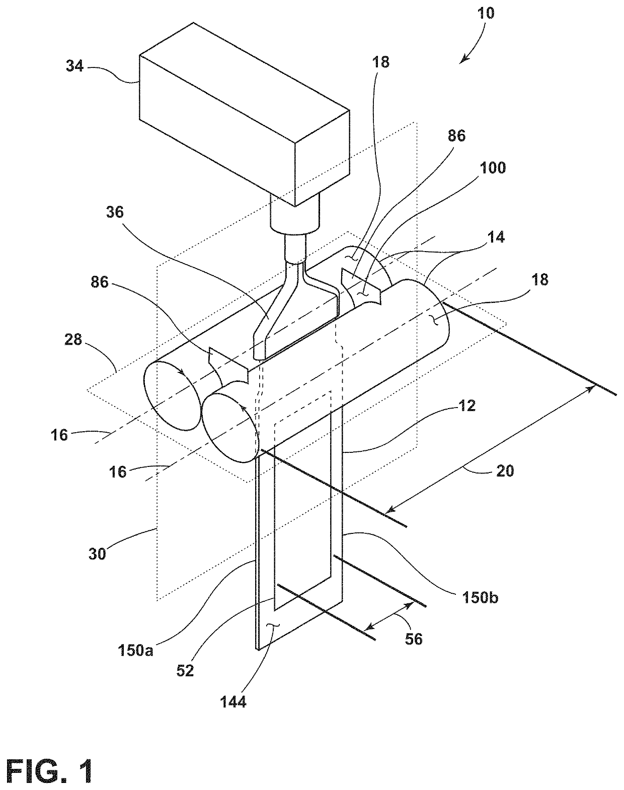 Apparatus for, and method of, roll forming sheets of high refractive index glass