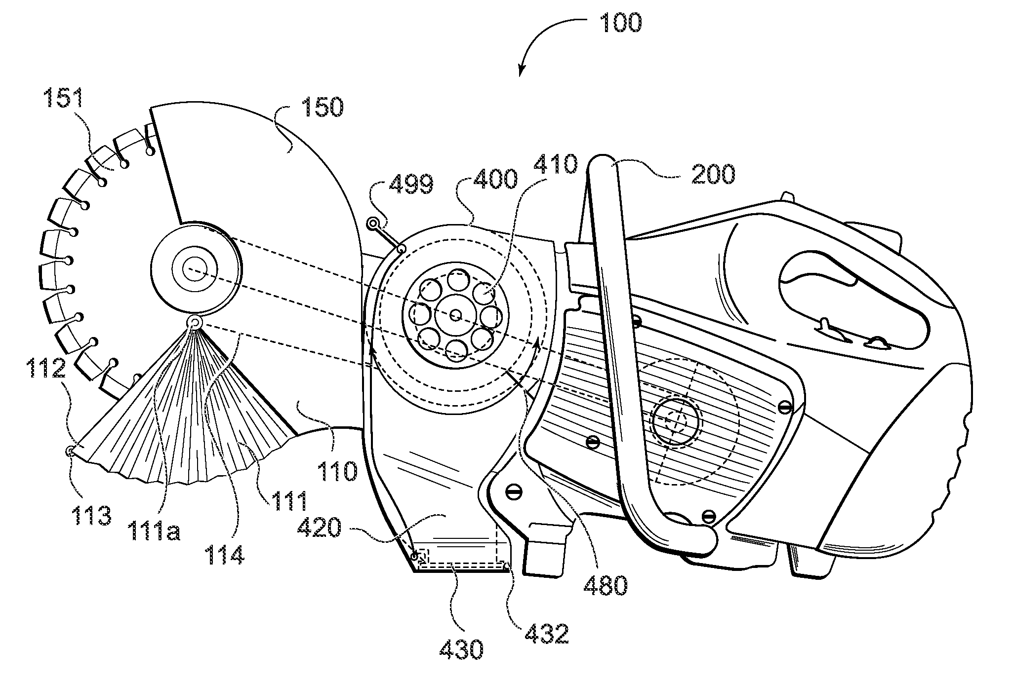 Power saw apparatus with integrated dust collector