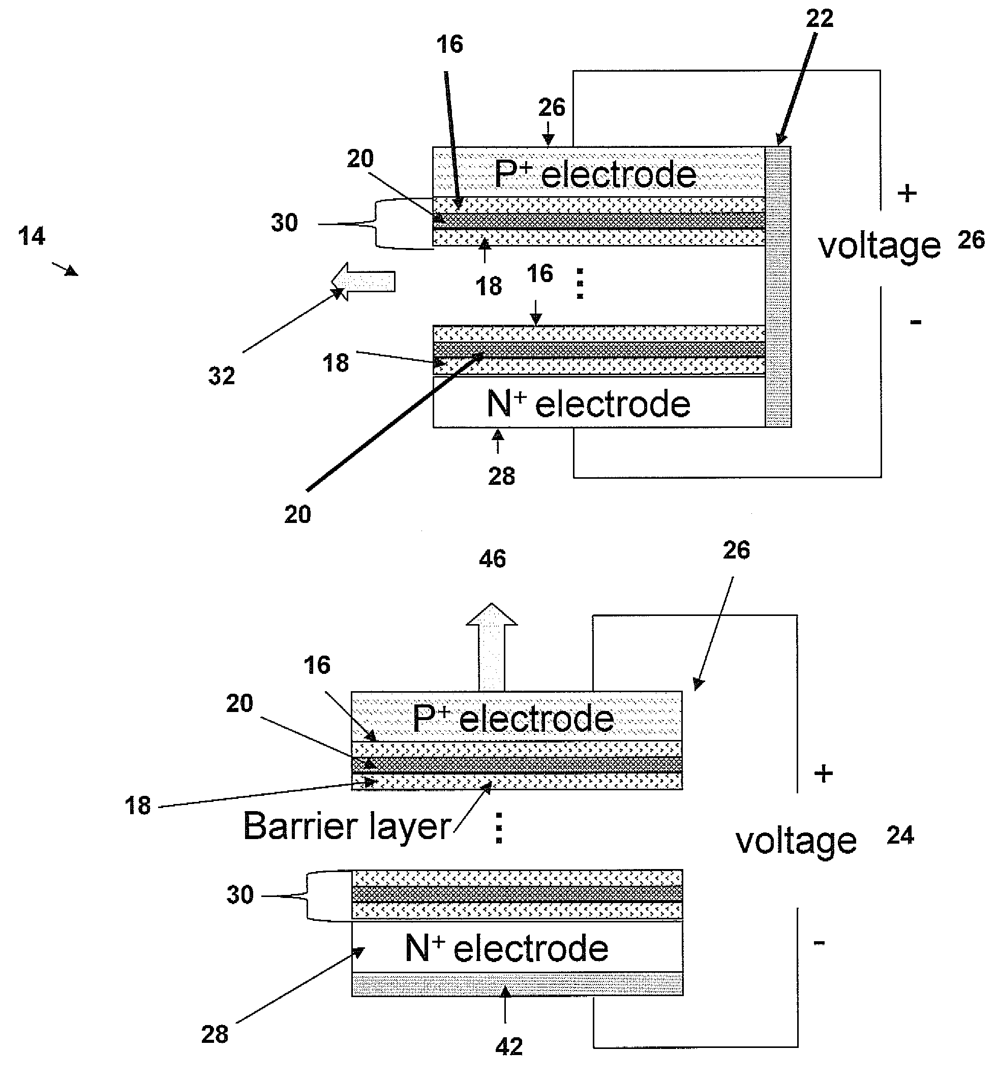 Engineering emission wavelengths in laser and light emitting devices