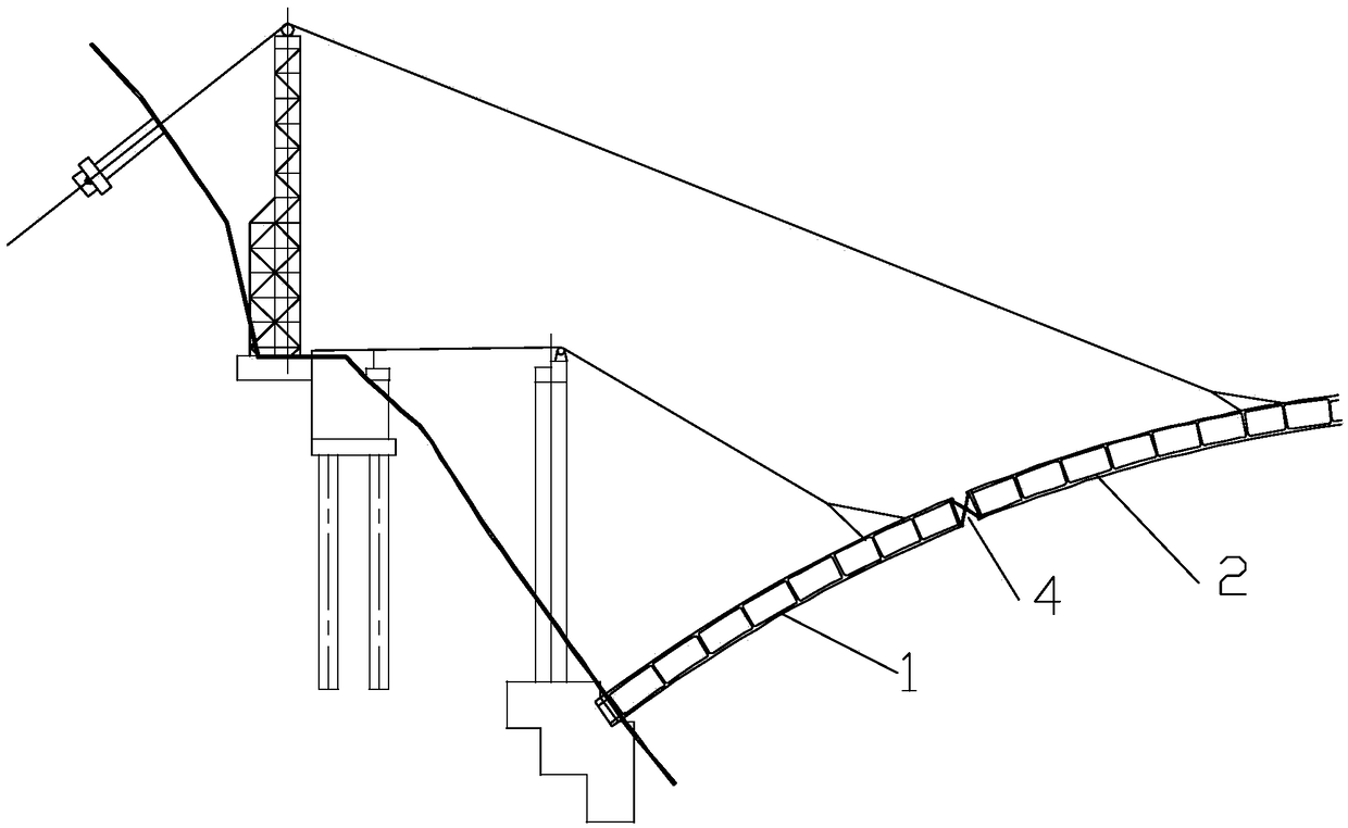 Connecting device for bridge construction and bridge construction method
