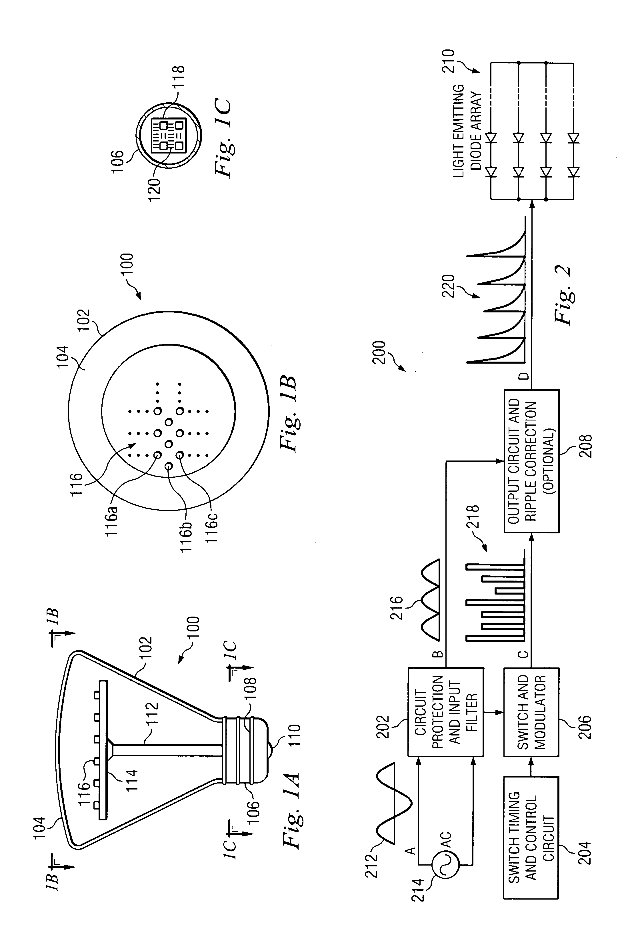 Electronic light generating element light bulb