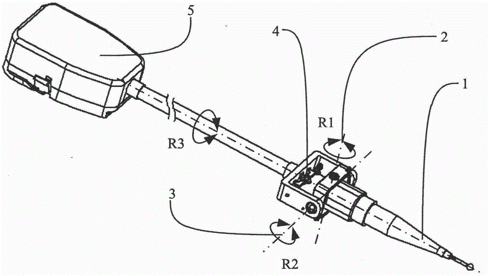 Steel wire rope transmission universal mechanism used for surgical driller