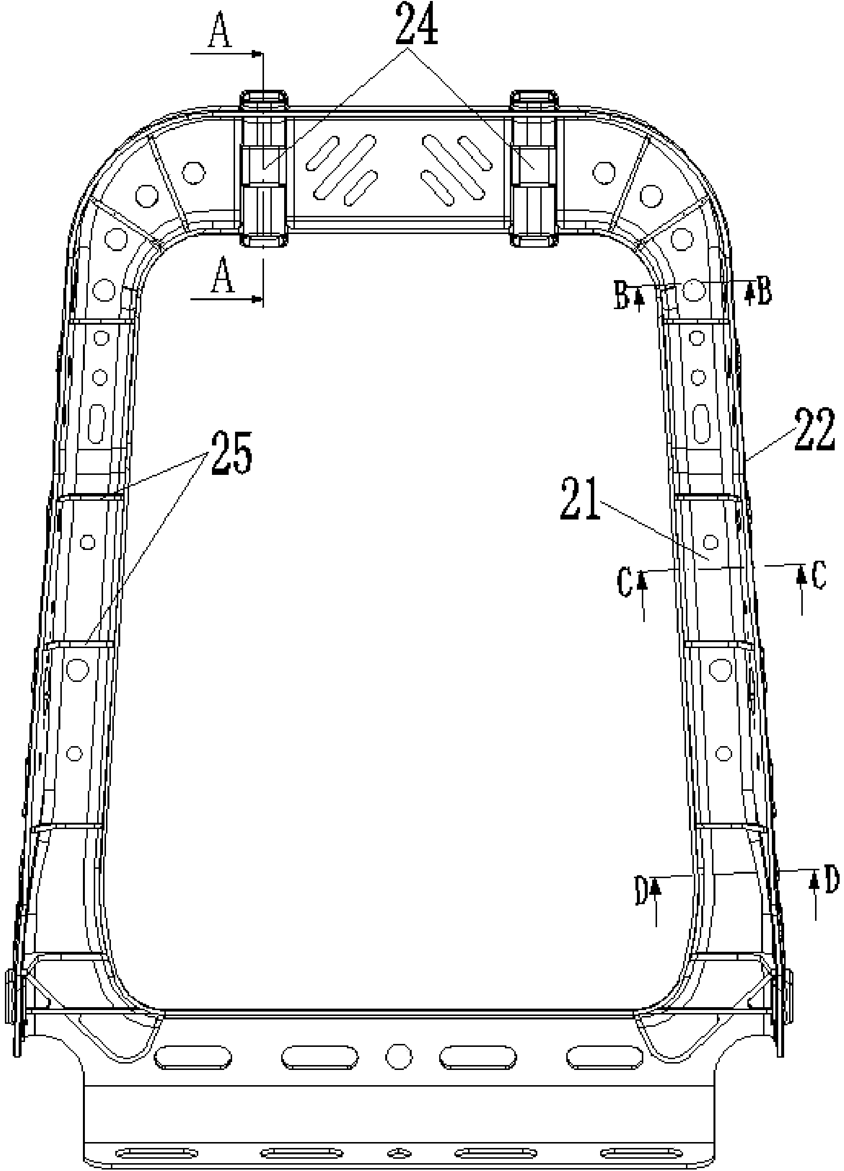 Automobile seat skeleton