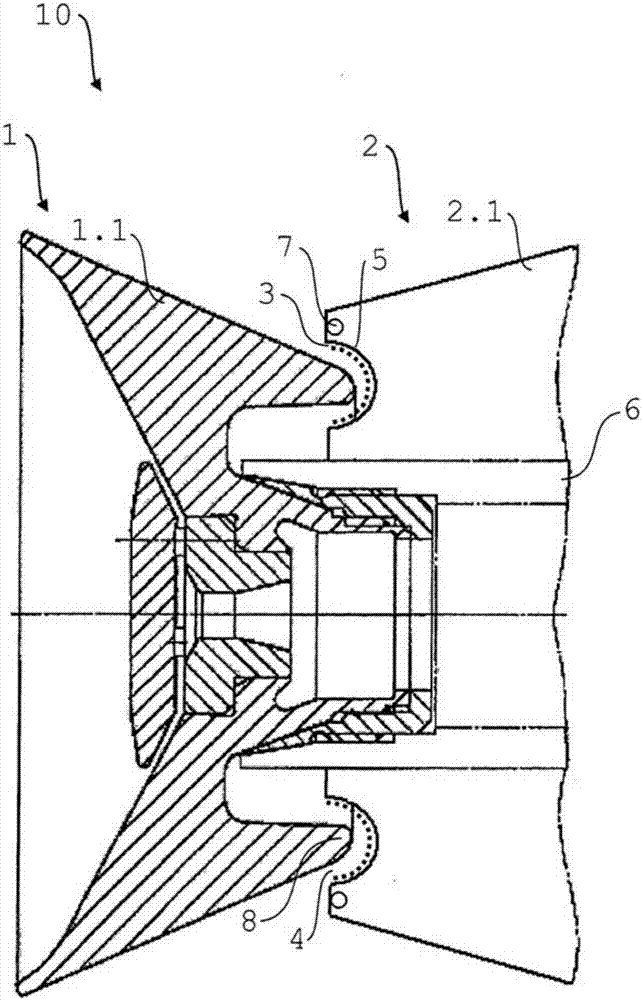 Bell cup or atomizer ring comprising an insulating coating