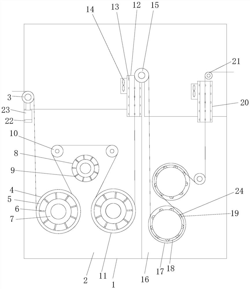 Textile yarn dedusting and sizing device