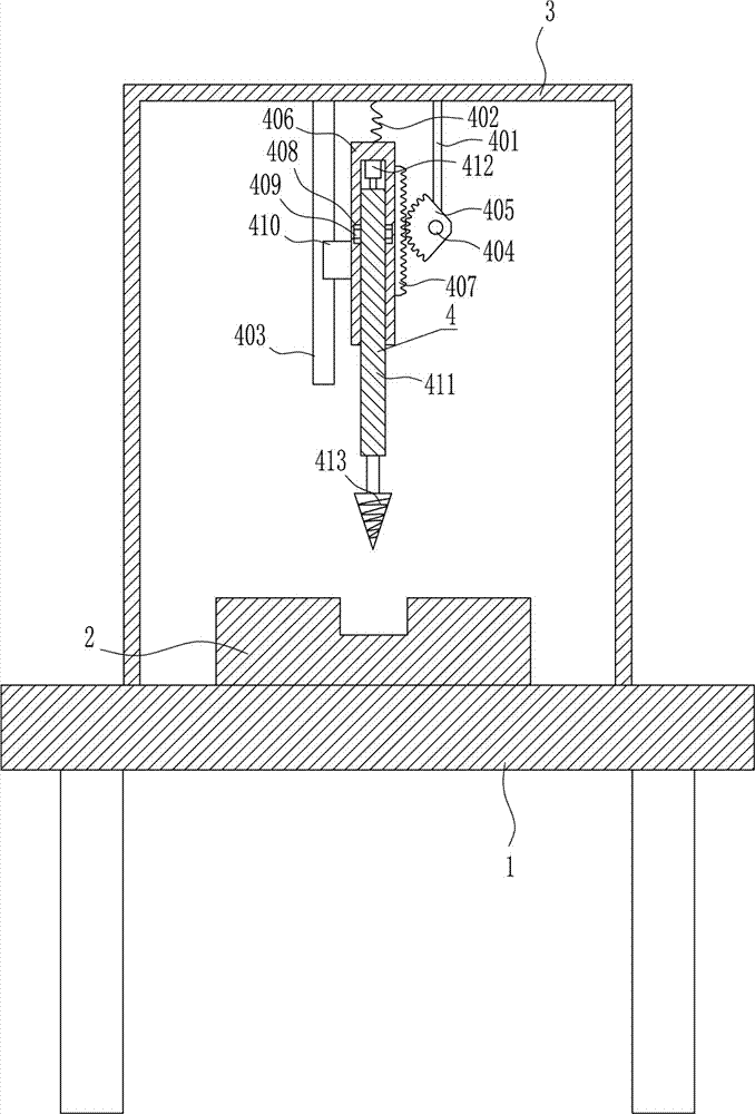 Rapid drilling device for hardware production