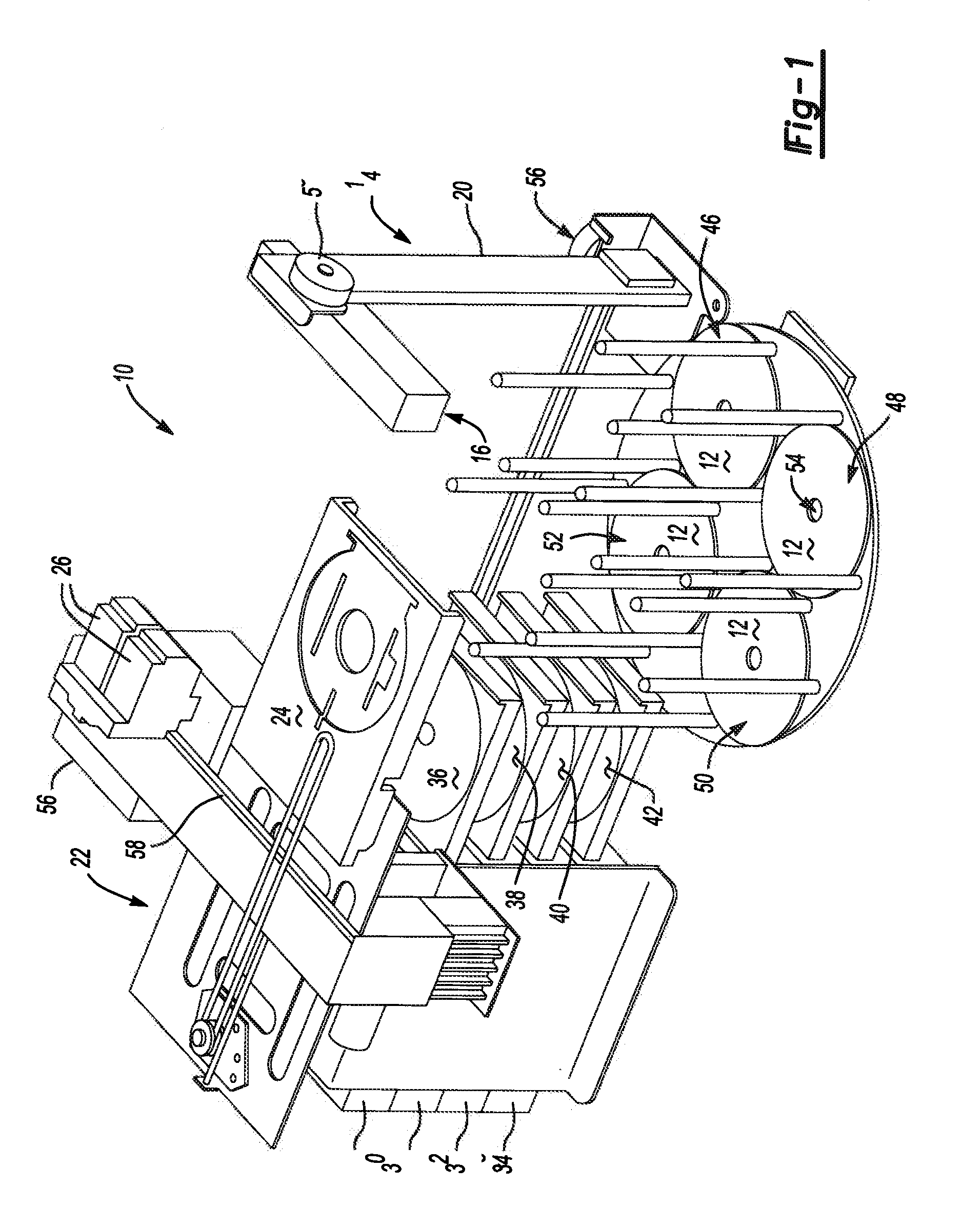 Disc transport with carousel