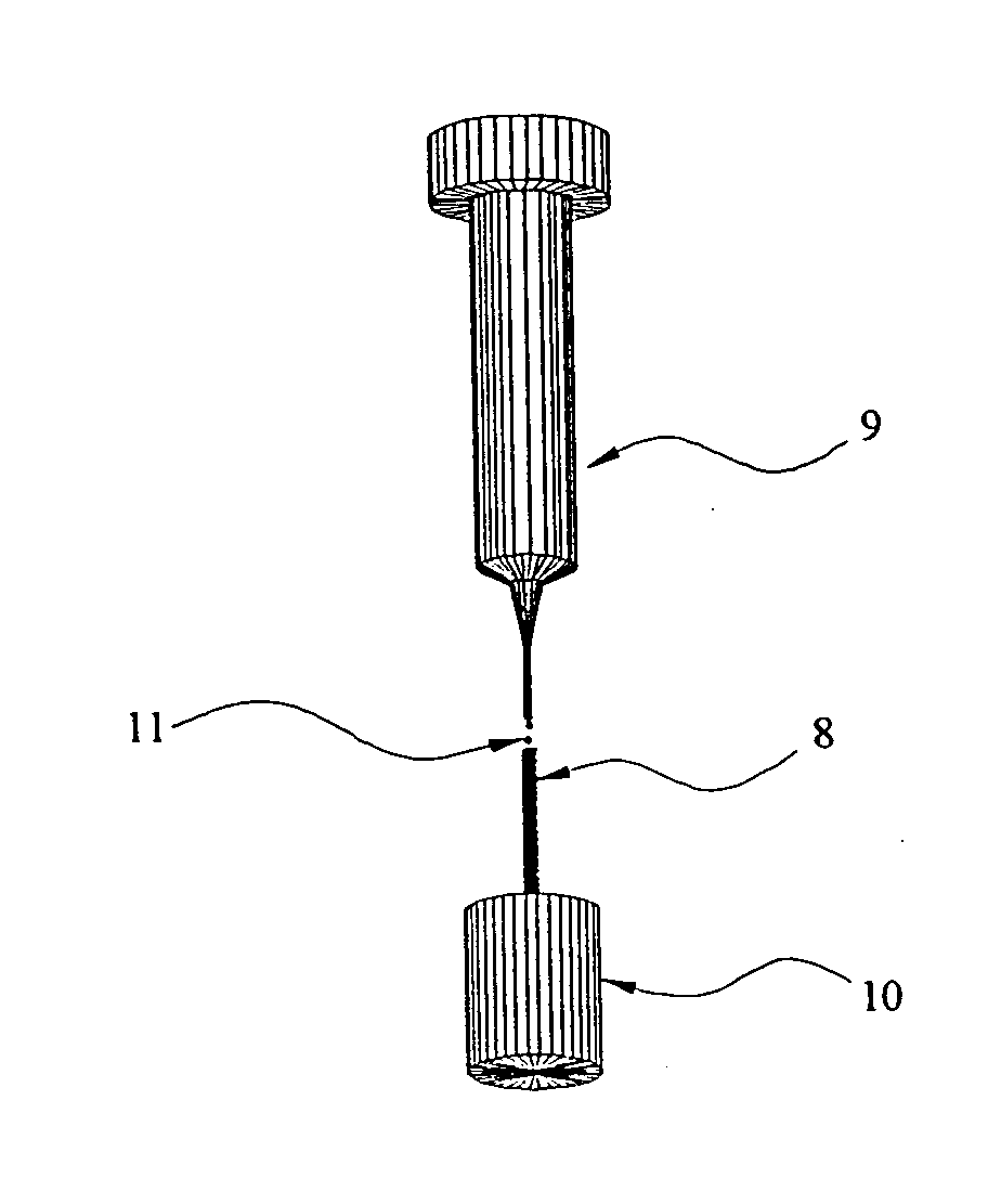 Apparatus and method for banding the interior substrate of a tubular device and the products formed therefrom