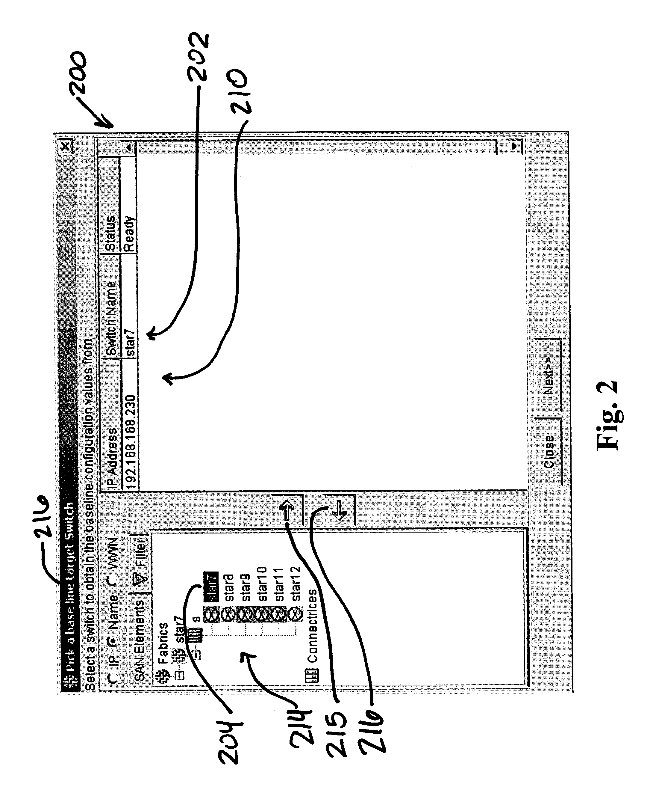 Method and apparatus for displaying network fabric data