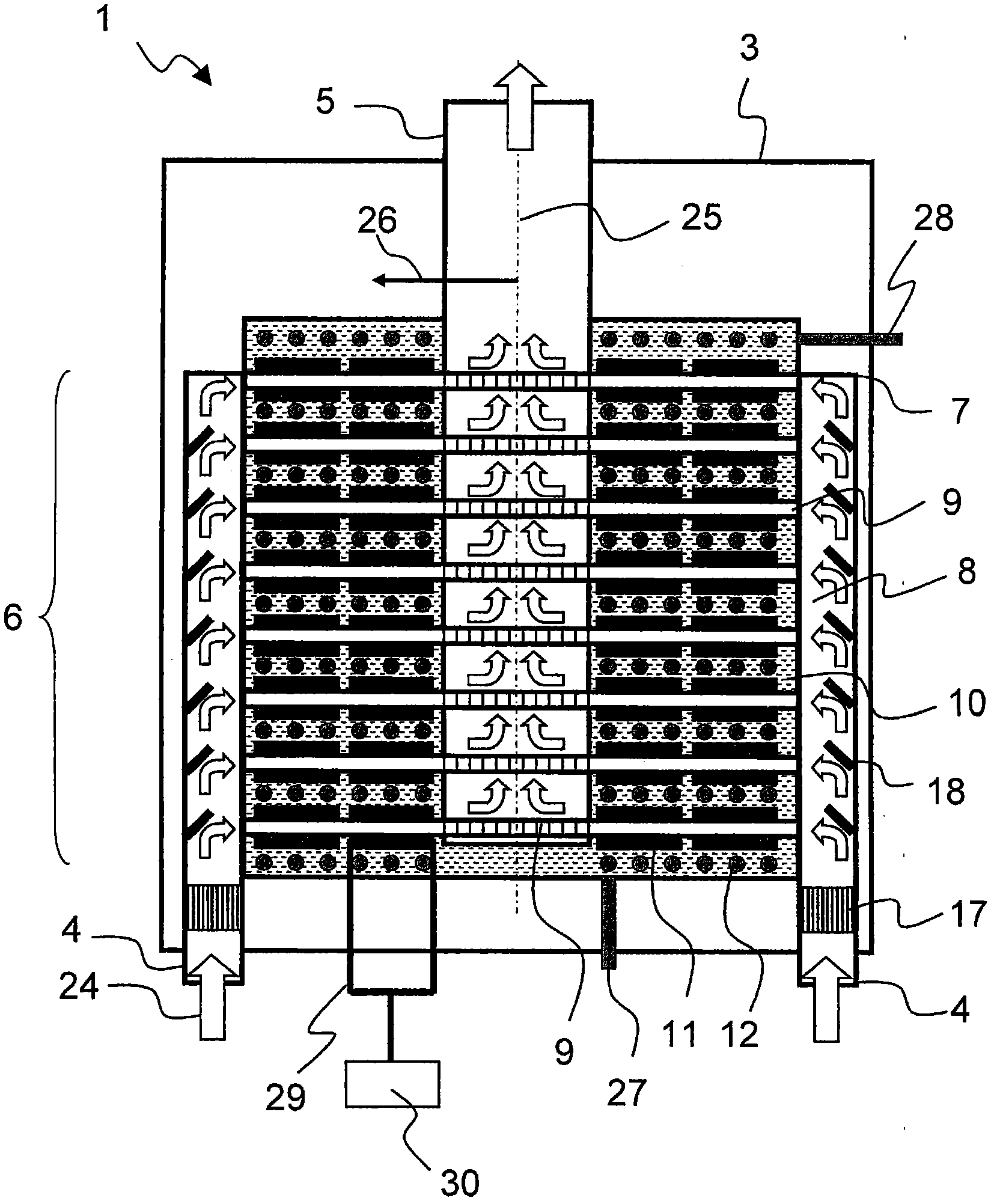 Device for producing electrical energy from exhaust gas heat