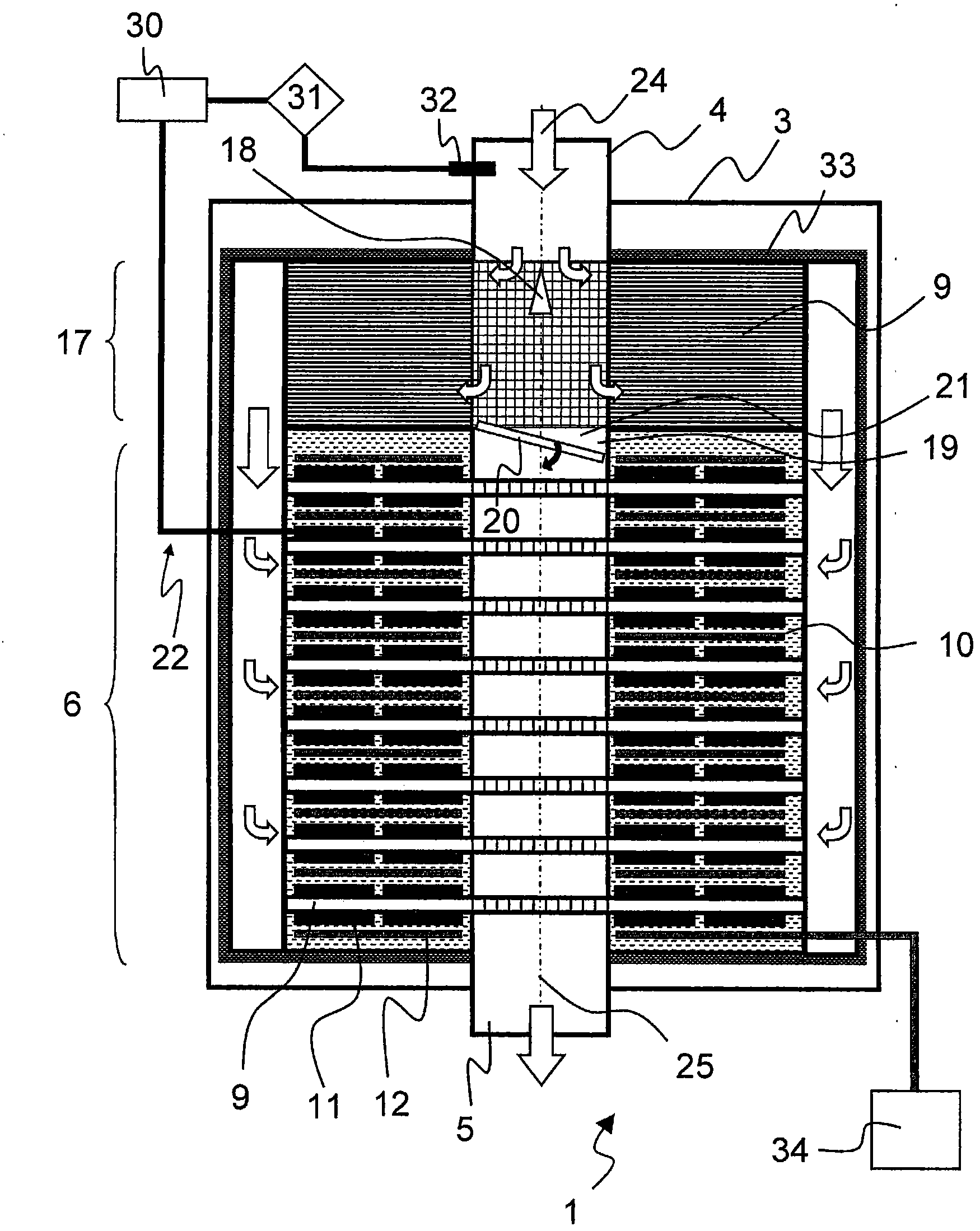 Device for producing electrical energy from exhaust gas heat
