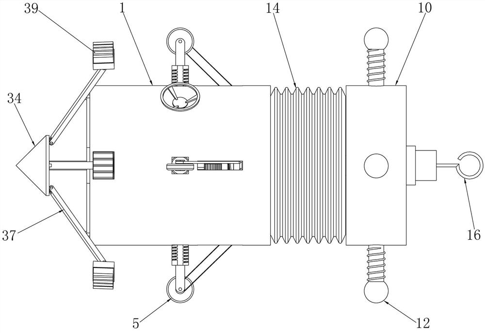 A buried pipe laying-out device for water conservancy projects