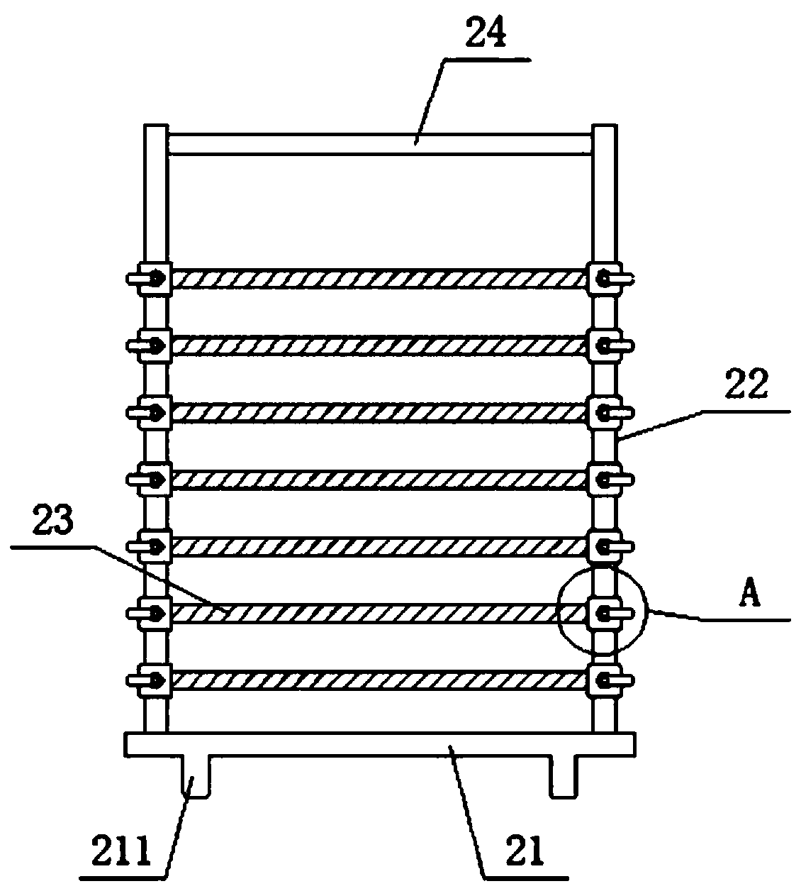 Meat drying device for food processing