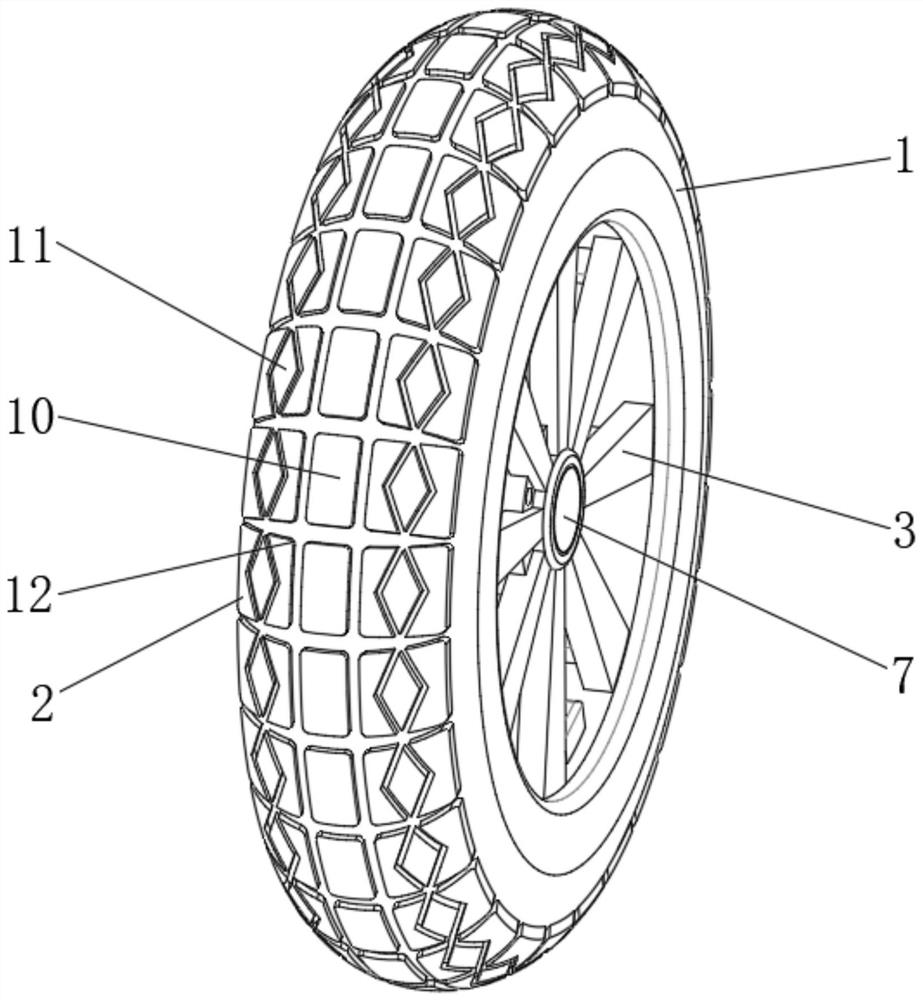 Self-generating tire capable of improving automobile transmission efficiency
