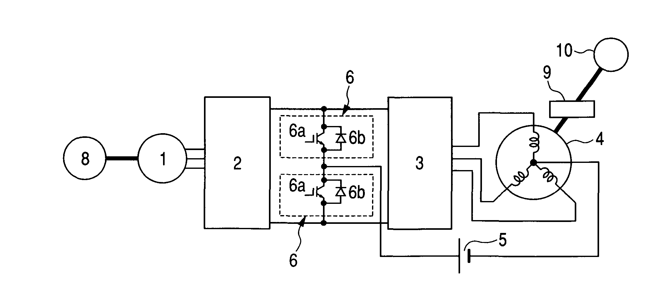 Alternating current motor drive circuit and electric vehicle drive circuit