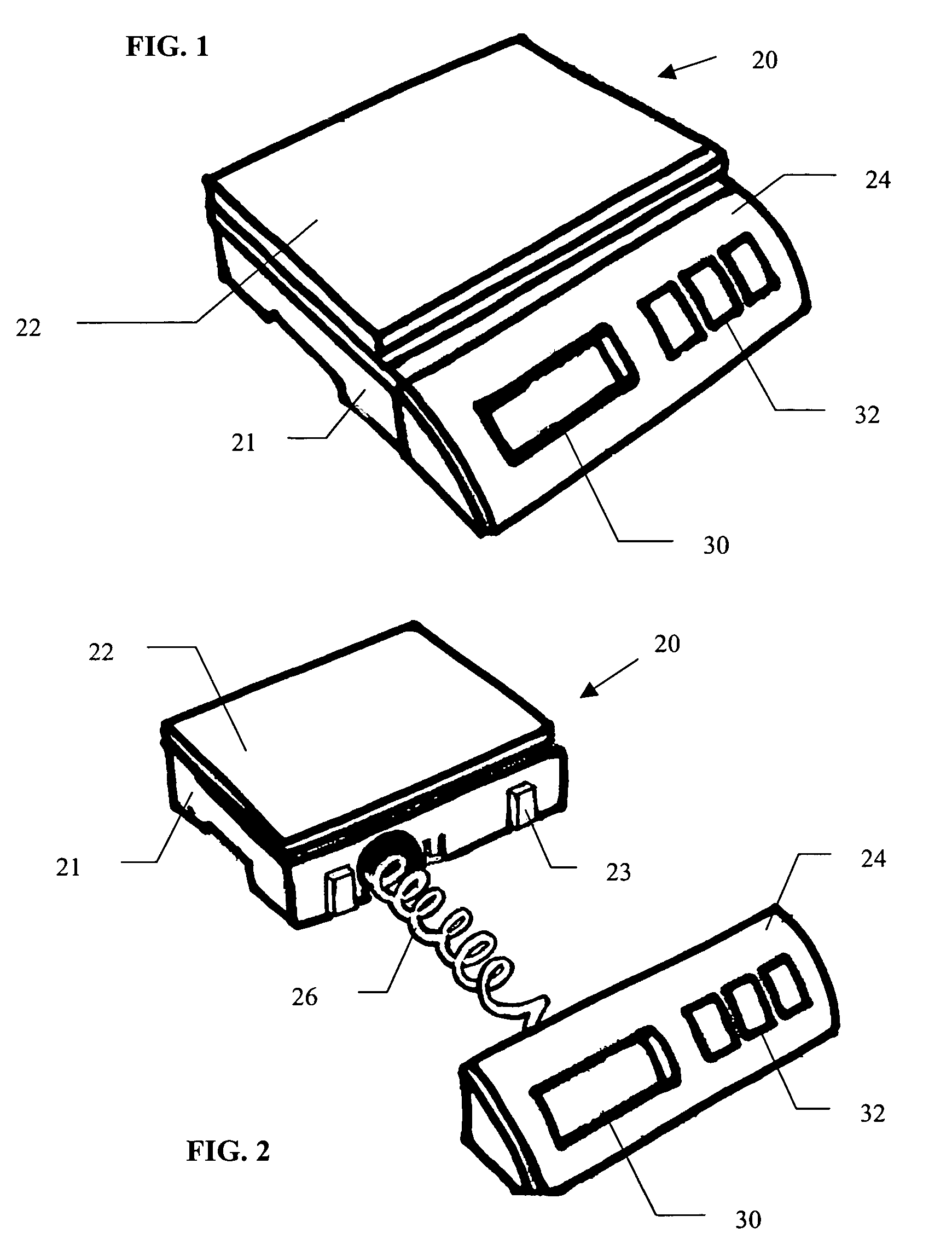 Postal scale with extendable input/output unit