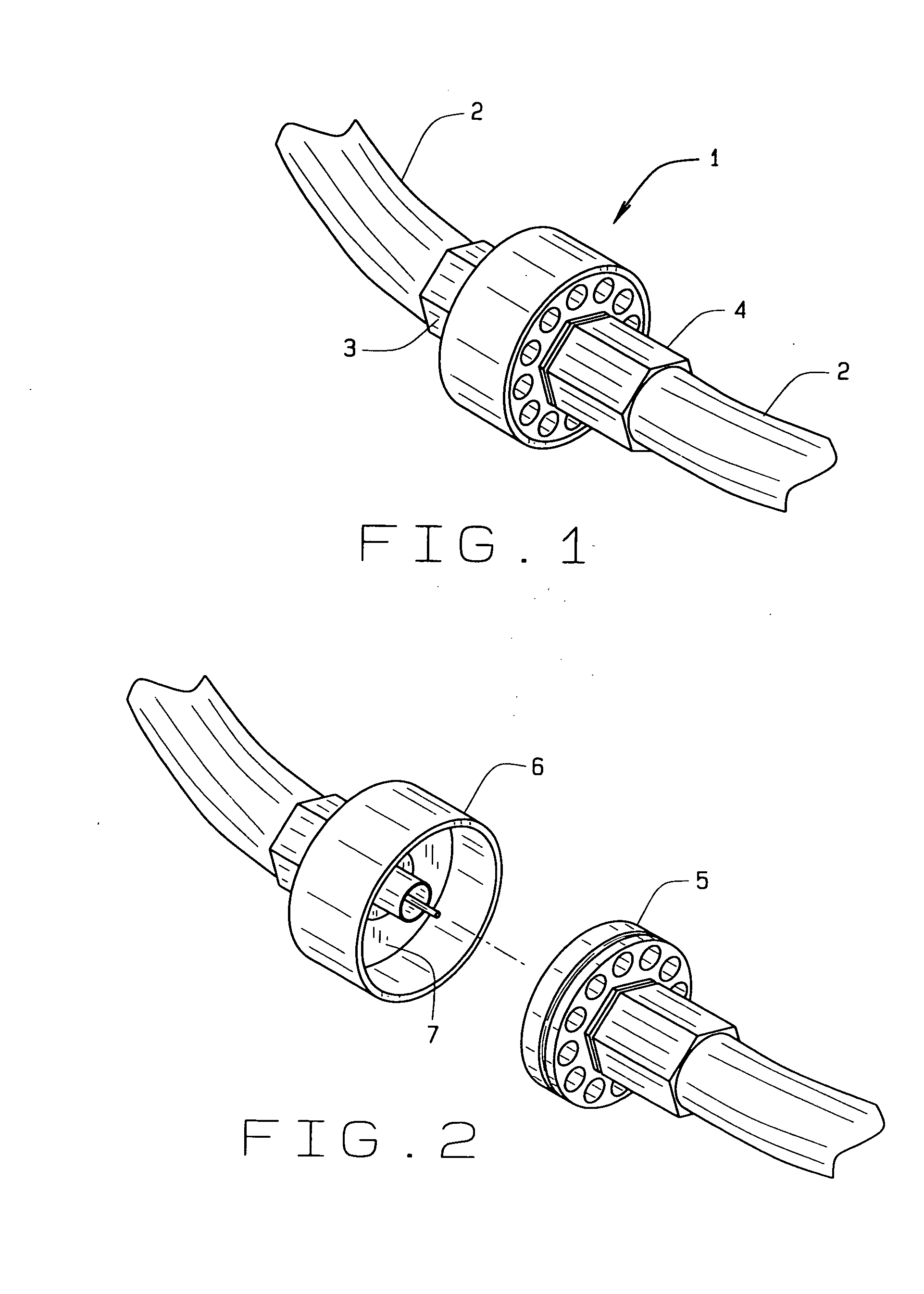 Fuel line breakaway connector secured by plurality of individually spaced magnets