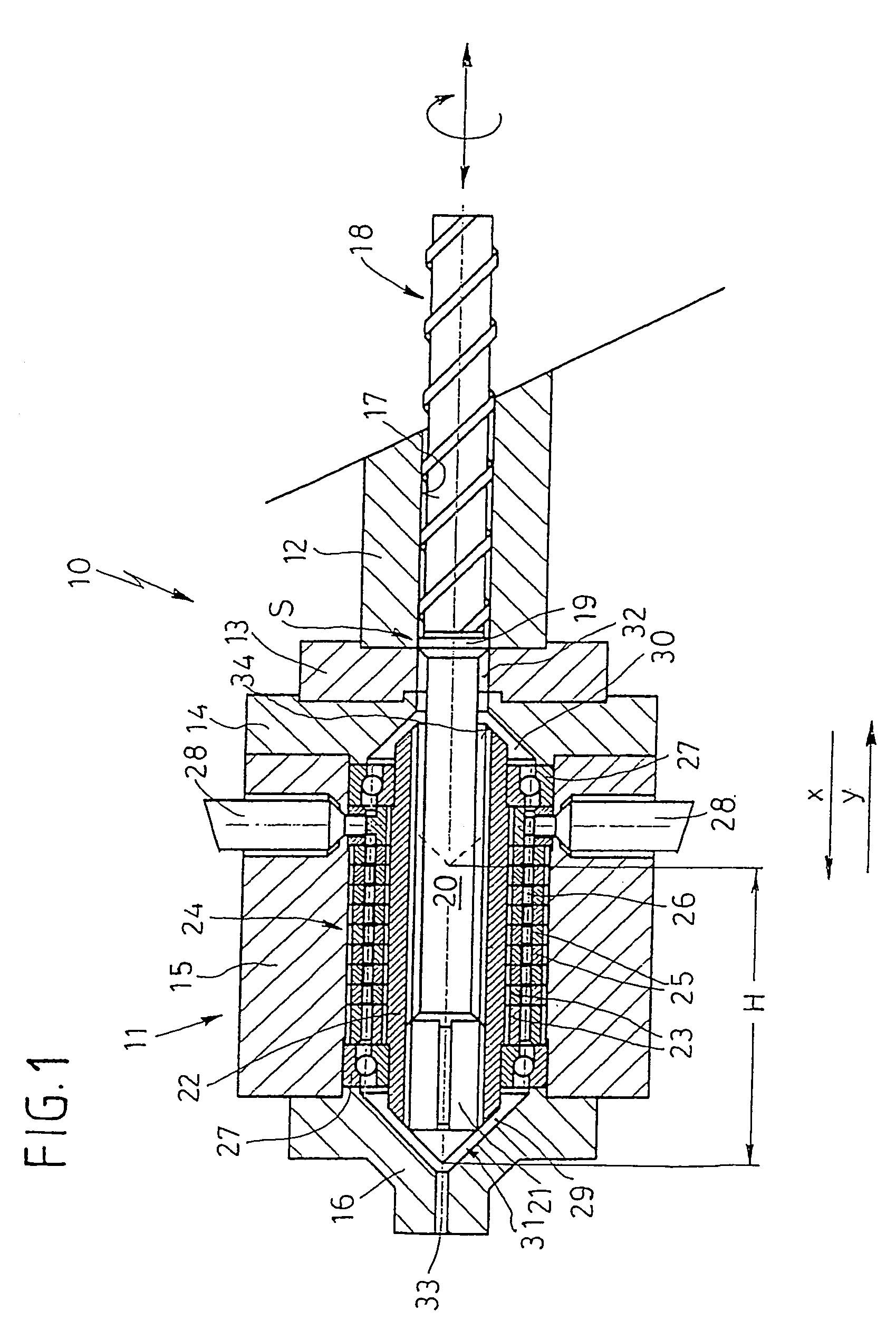 Injection molding unit with a device for mixing and metering plastic melt and additives