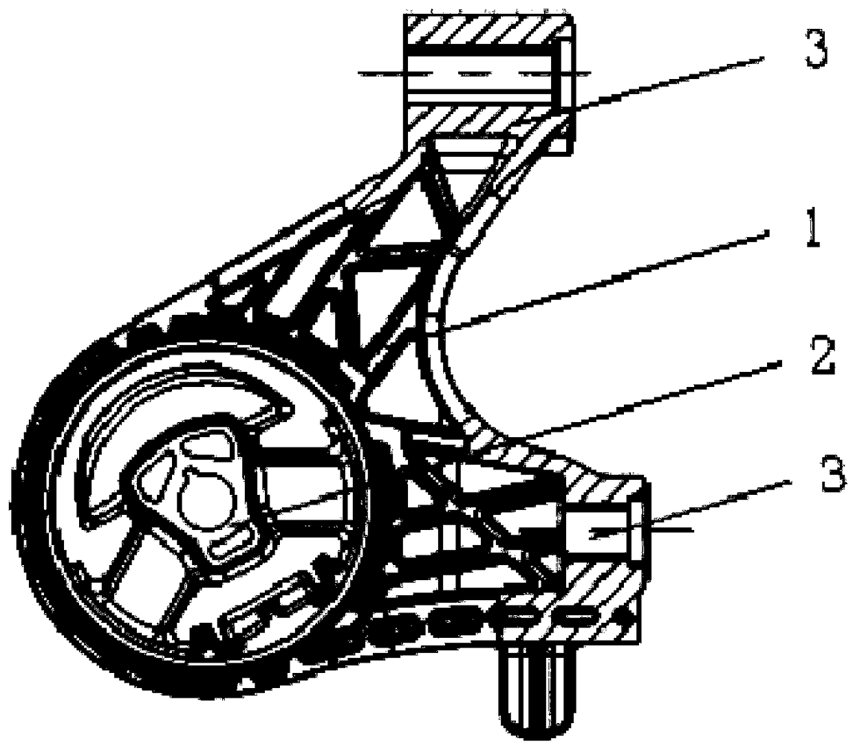 Automotive lightweight rubber damping driving shaft supporting bearing manufacturing method