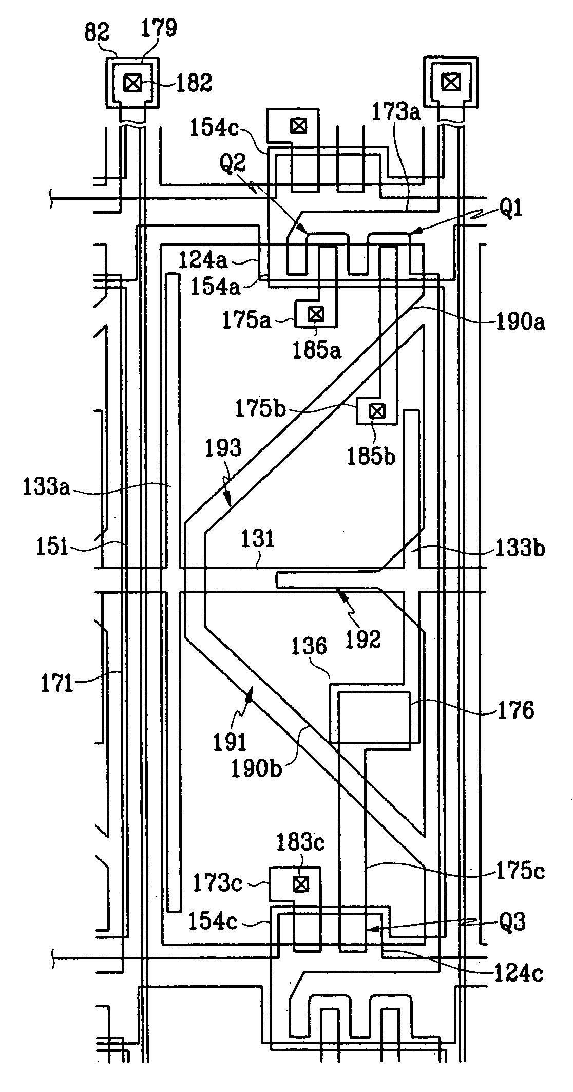Liquid crystal display and panel therefor