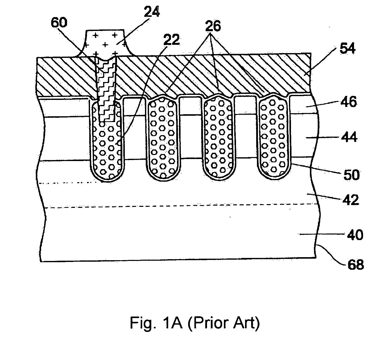 Configuration of trenched semiconductor power device to reduce masked process