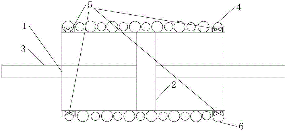 Double-pipeline liquid inertia container with variable inerter coefficient