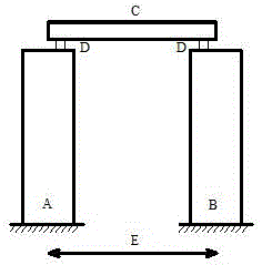 Pedestal designmethod for large-spanned connecting-corridor one-piece structure