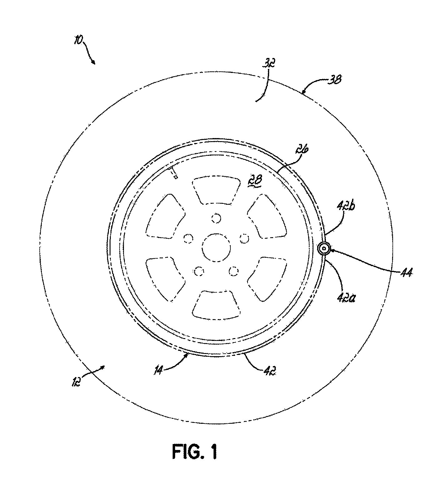 Compact valve system for self-inflating tire