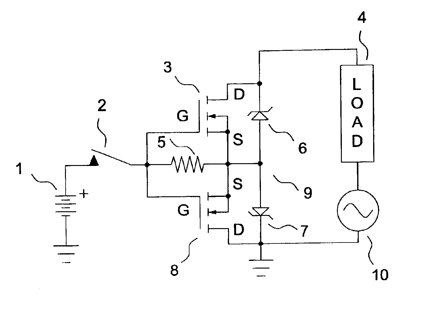 High speed bi-directional solid state switch