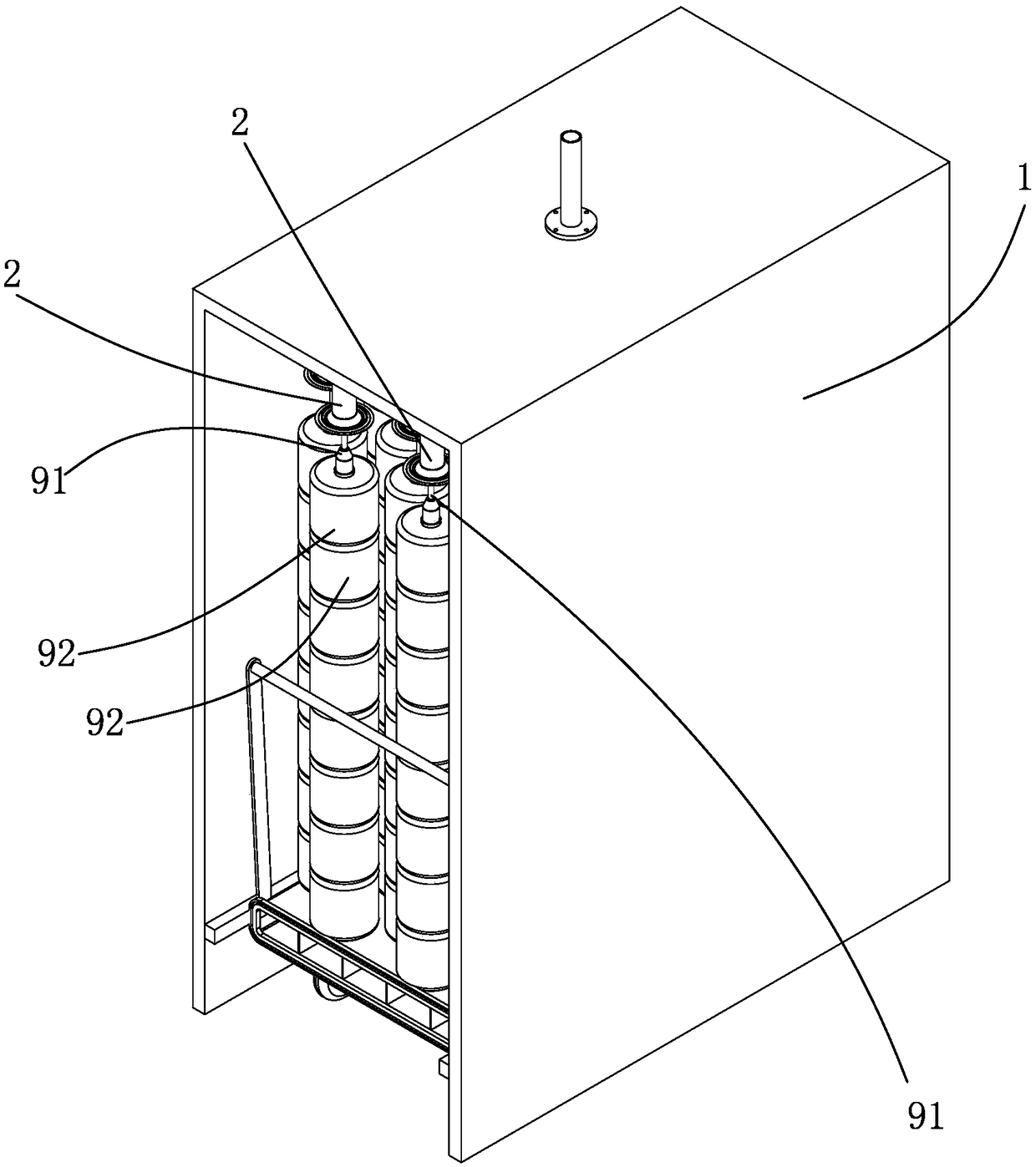 Yarn pressing device used for auxiliary drying