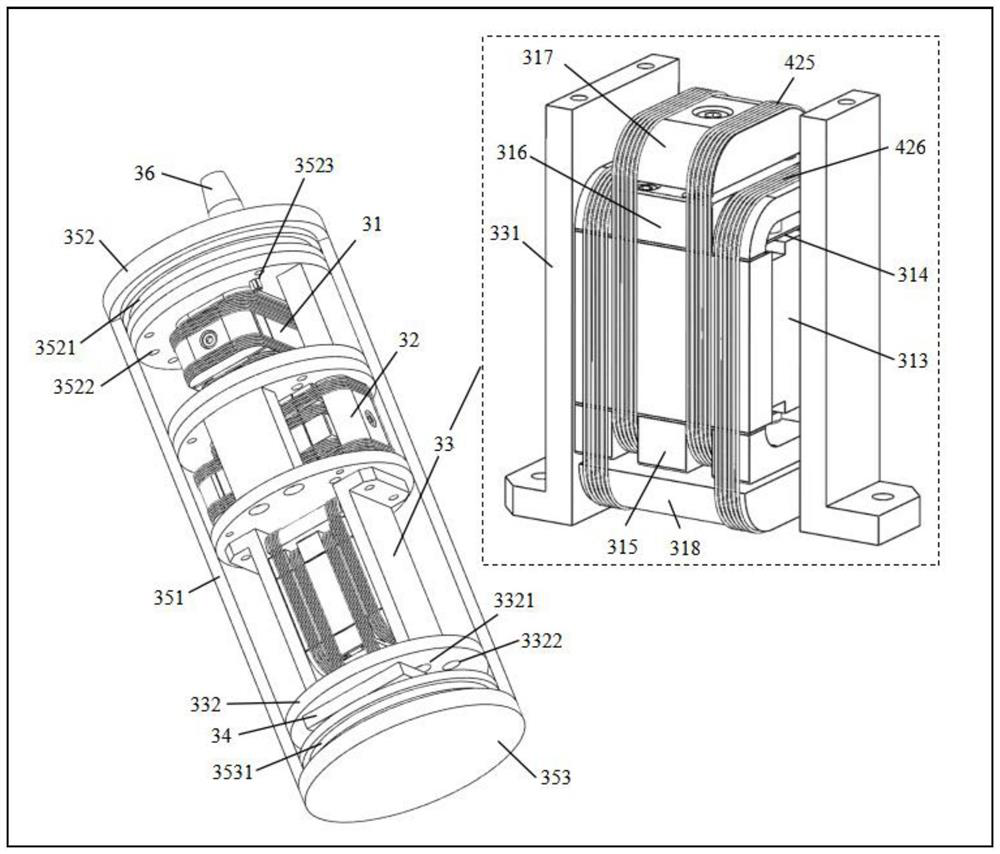 A cross-wound push-pull downhole three-component fiber optic seismometer