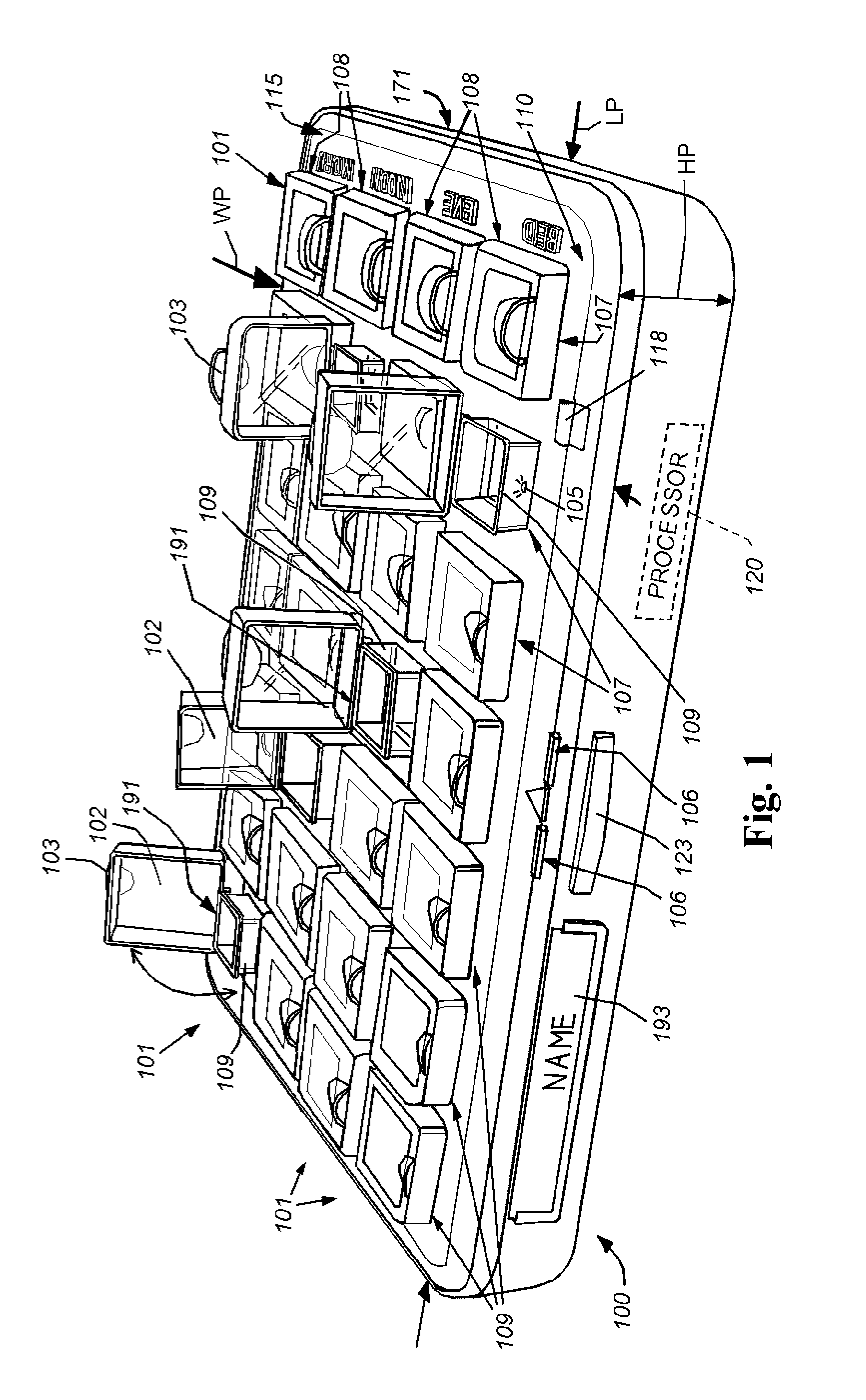 Interactive medication dispensing system with locking compartments