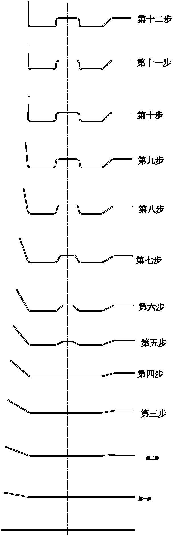 Continuous cold-roll forming method for stainless steel side wall bottom edge beam