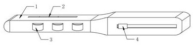 Internal sampling analysis device for gynaecology and obstetrics